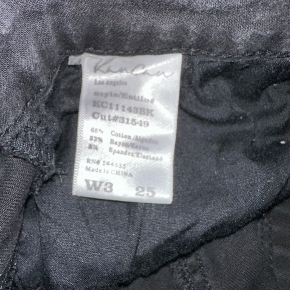 Black Distressed Kancan Denim Shorts - Picture 4 of 4